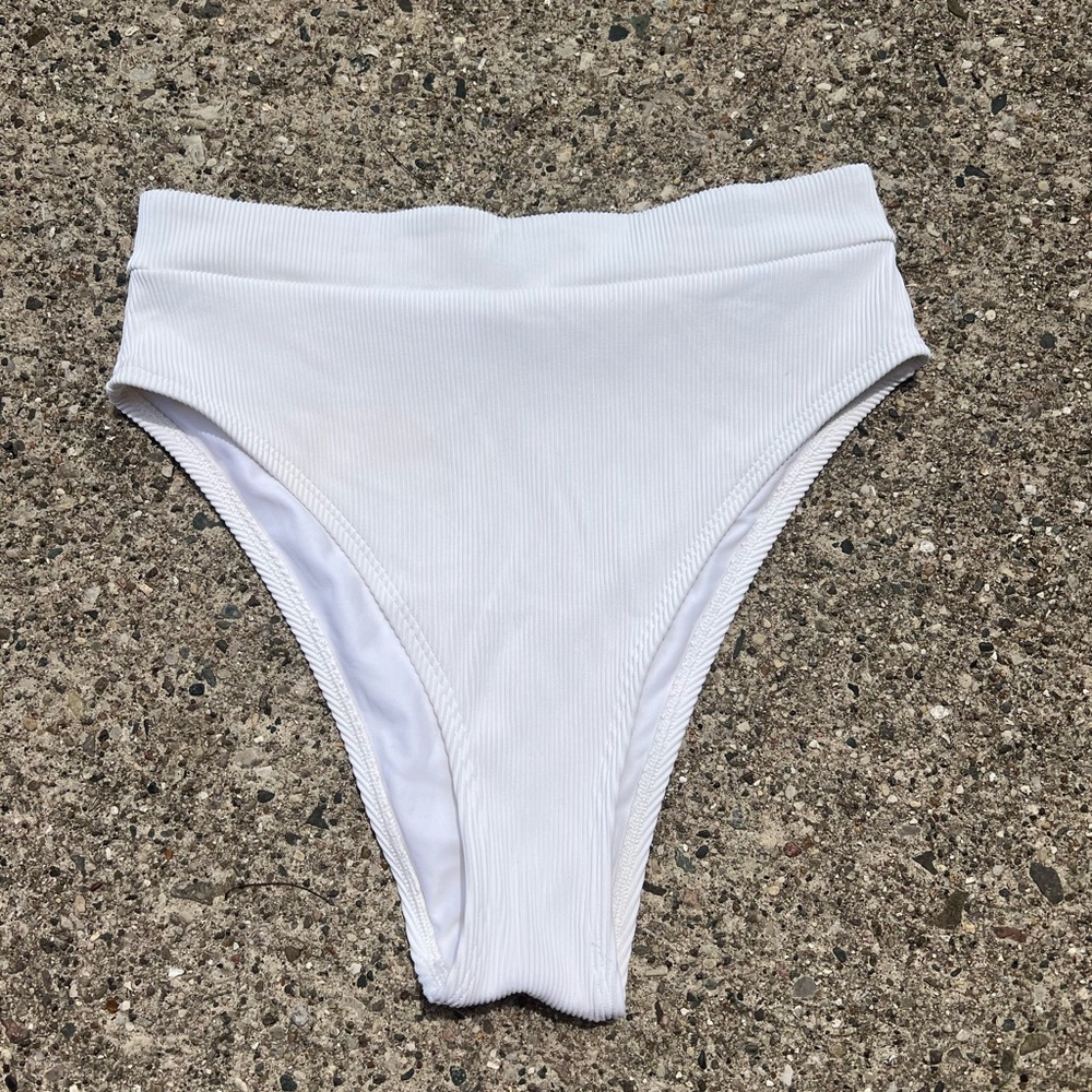 Aerie High Waisted White Bikini Bottom